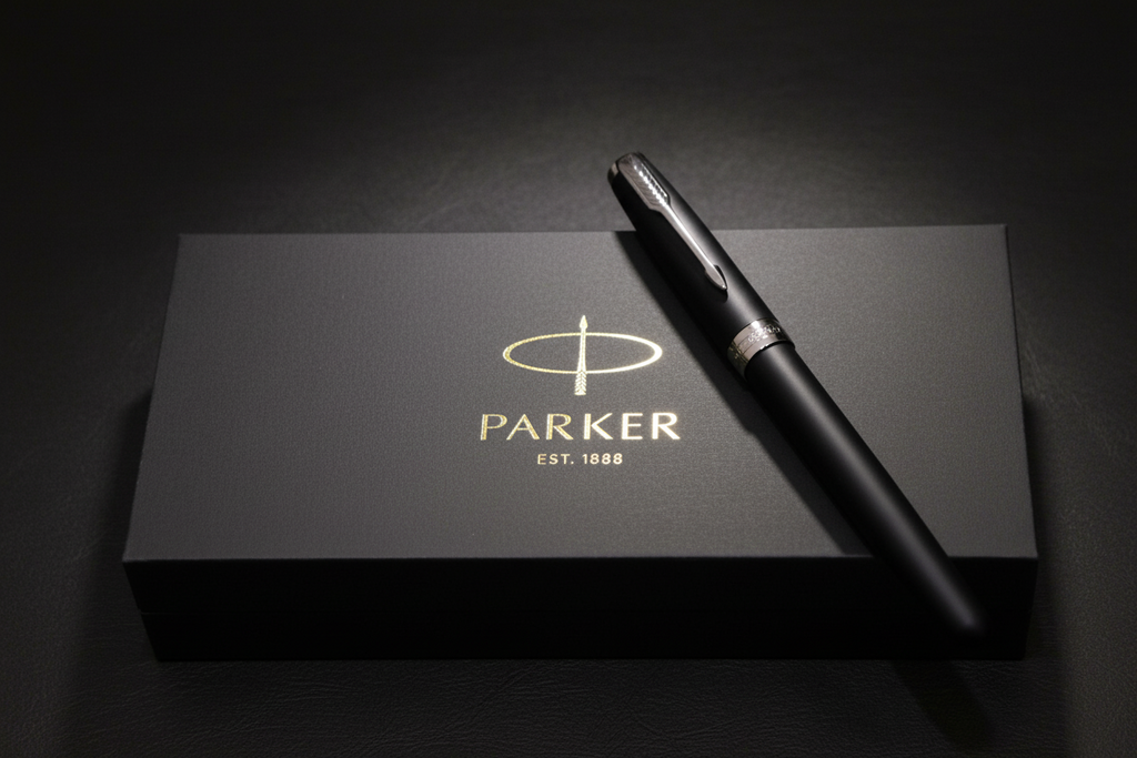 Parker Sonnet Matte Black Chrome Trim Fountain Pen