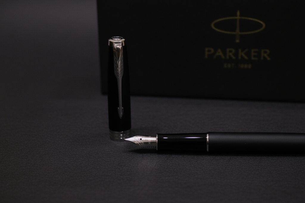 Parker Sonnet Matte Black Chrome Trim Fountain Pen