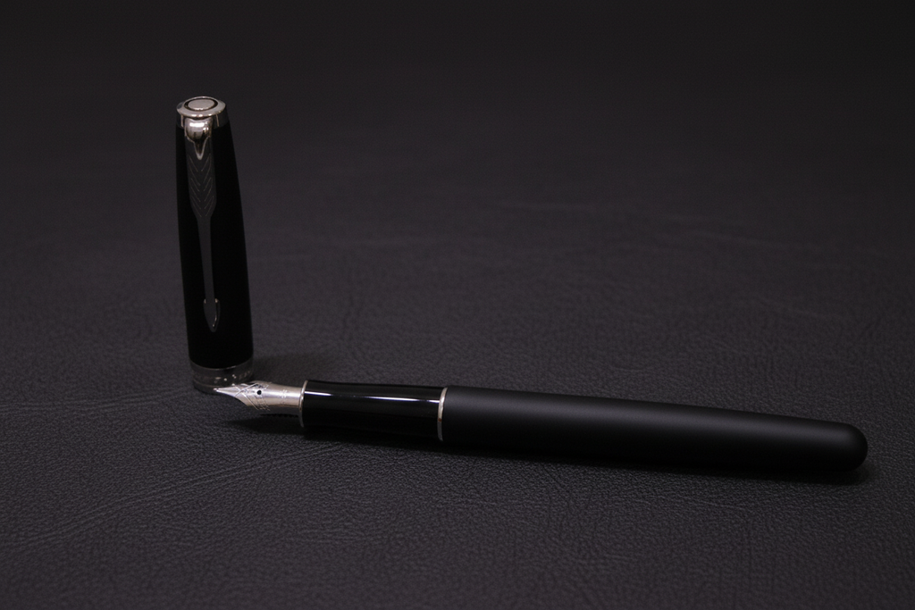Parker Sonnet Matte Black Chrome Trim Fountain Pen