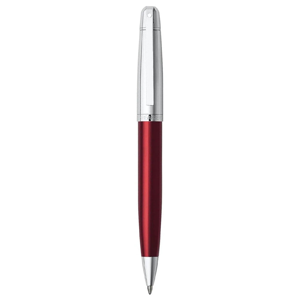 Sheaffer Gift Collection 500 – 9336 Translucent Red Barrel Bright Chrome Cap Ballpoint Pen
