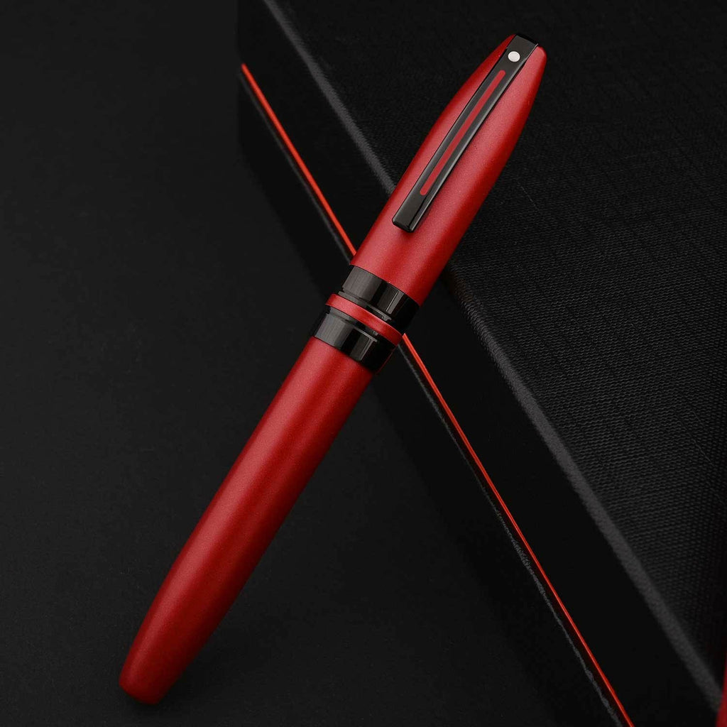 Sheaffer Icon 9111 – Matte Red With Glossy Black PVD Trim Fountain Pen