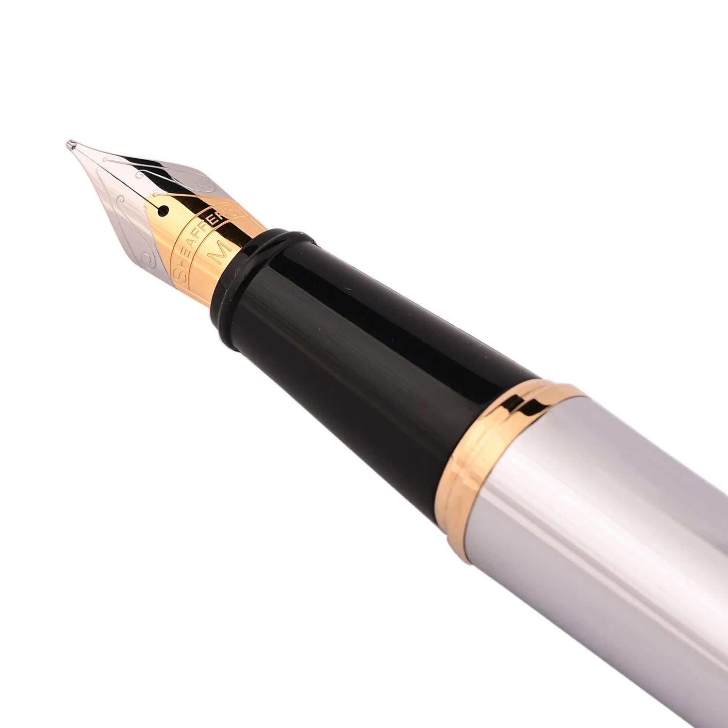 Sheaffer Gift Collection 300 – 9342 Chrome / Gold Tone Trim Fountain Pen
