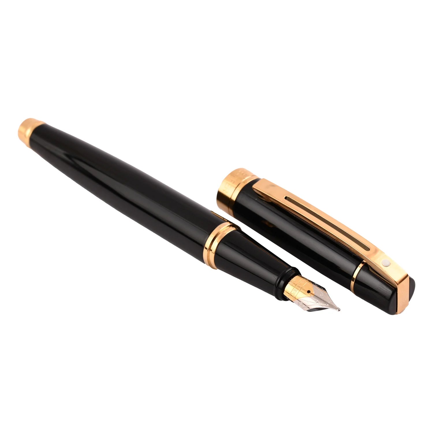 Sheaffer Gift Collection 300 – 9325 Glossy Black Gold Tone Trim Fountain Pen