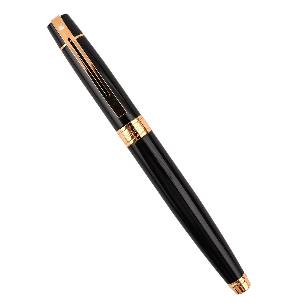 Sheaffer Gift Collection 300 – 9325 Glossy Black Gold Tone Trim Fountain Pen