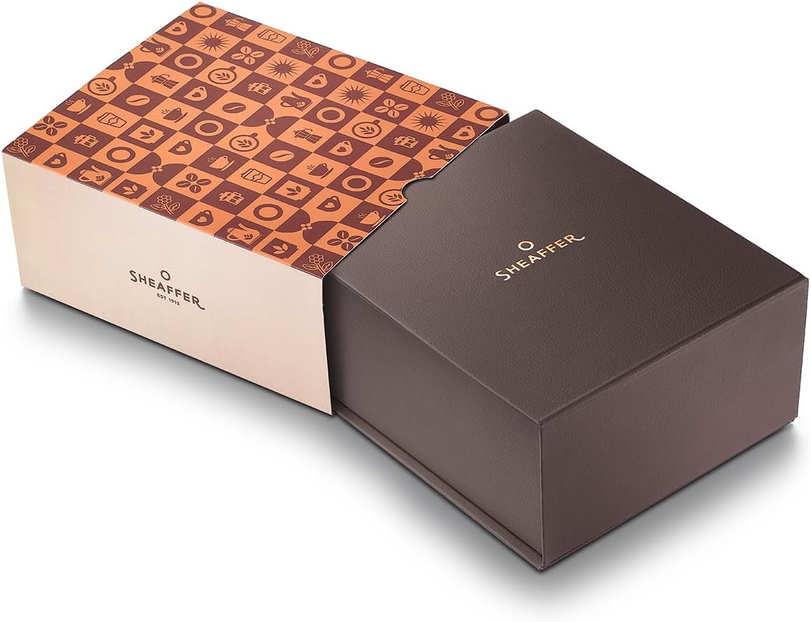Sheaffer 9374 Gift Set - 100 Series Coffee Matte Brown Fountain Pen with Coffee Scented Ink Bottle