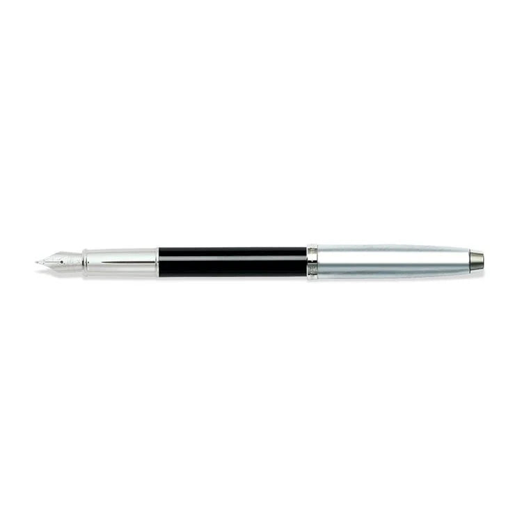 Sheaffer Gift Collection 100 – 9313 Brushed Chrome Cap & Black Barrel with Chrome Trim Fountain Pen