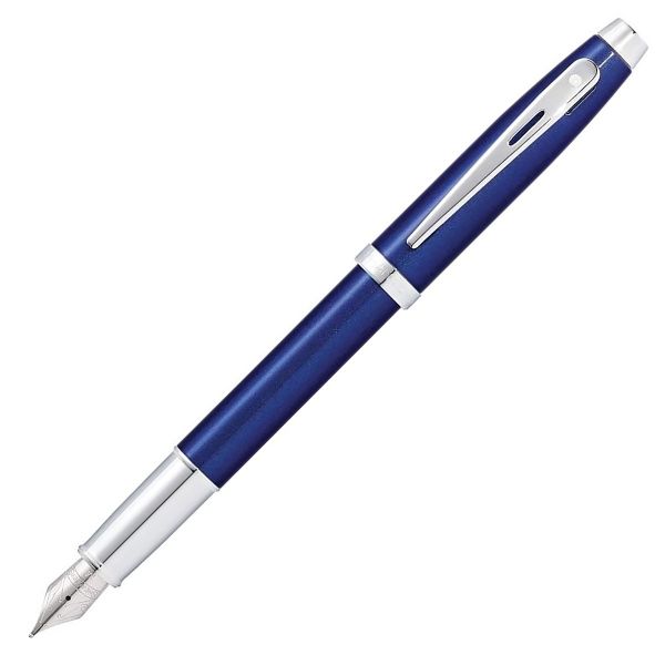Sheaffer Gift Collection 100 – 9339 Fountain Pen | Glossy Blue Lacquer with Chrome Trim