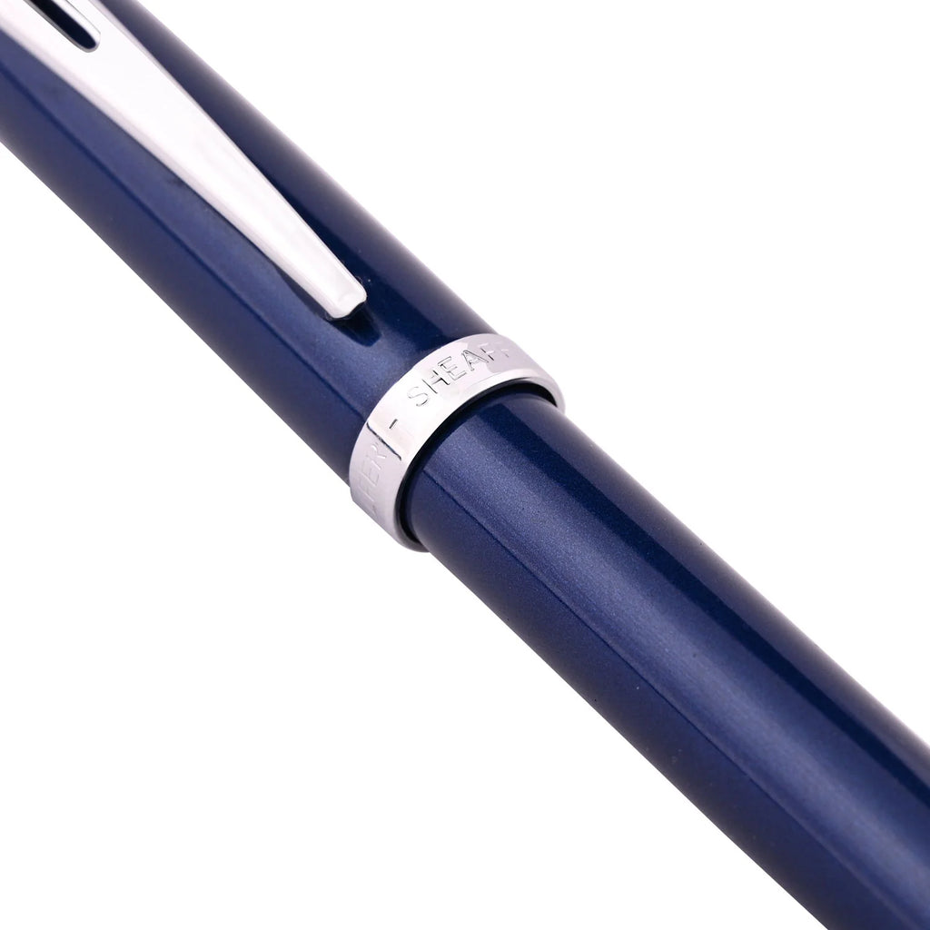 Sheaffer Gift Collection 100 – 9339 Fountain Pen | Glossy Blue Lacquer with Chrome Trim