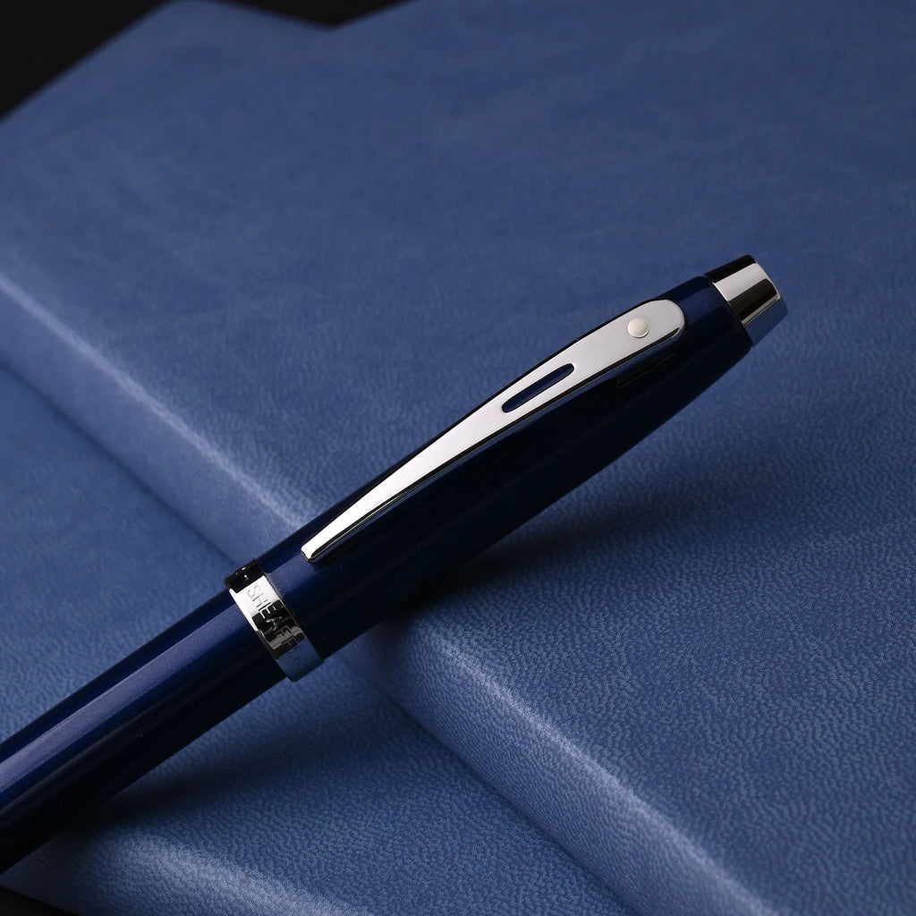 Sheaffer Gift Collection 100 – 9339 Fountain Pen | Glossy Blue Lacquer with Chrome Trim