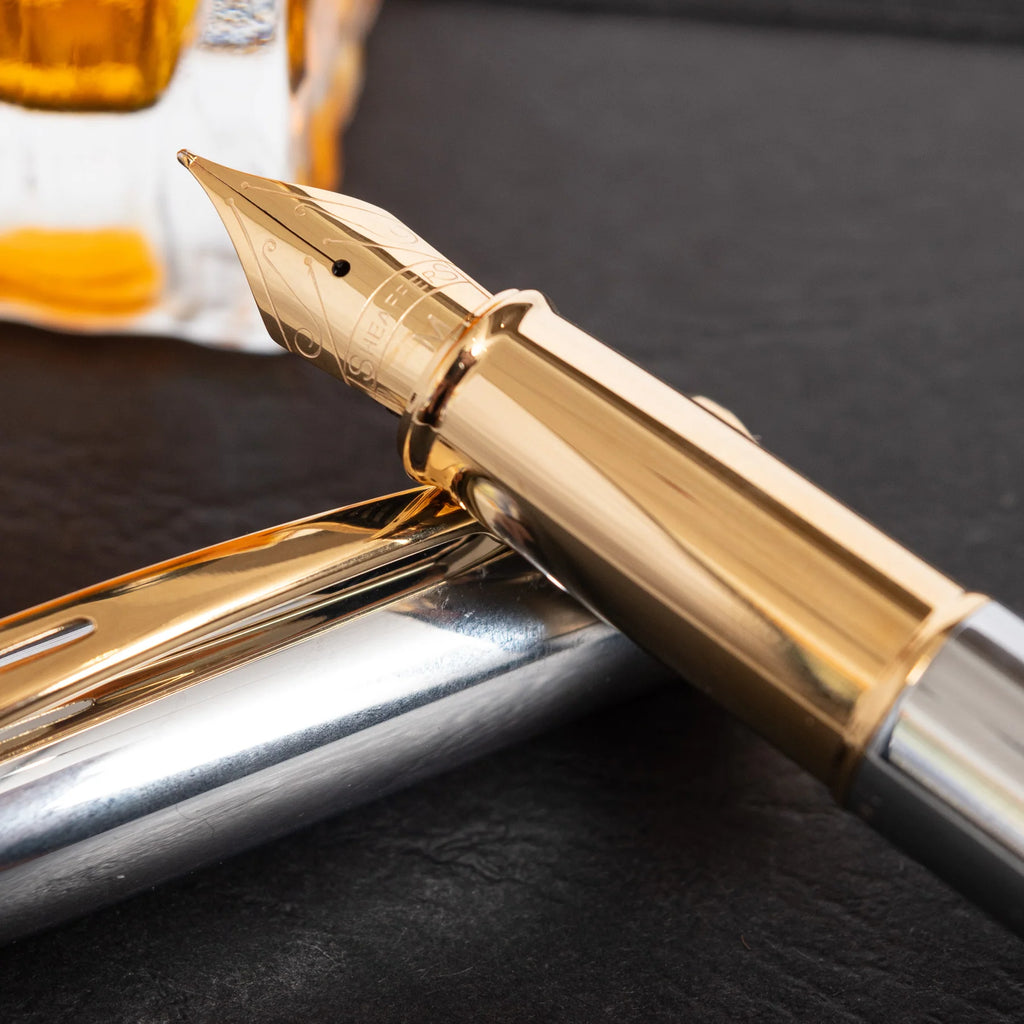 Sheaffer Gift Collection 100 – 9340 Fountain Pen | Chrome with Gold Plated Trim