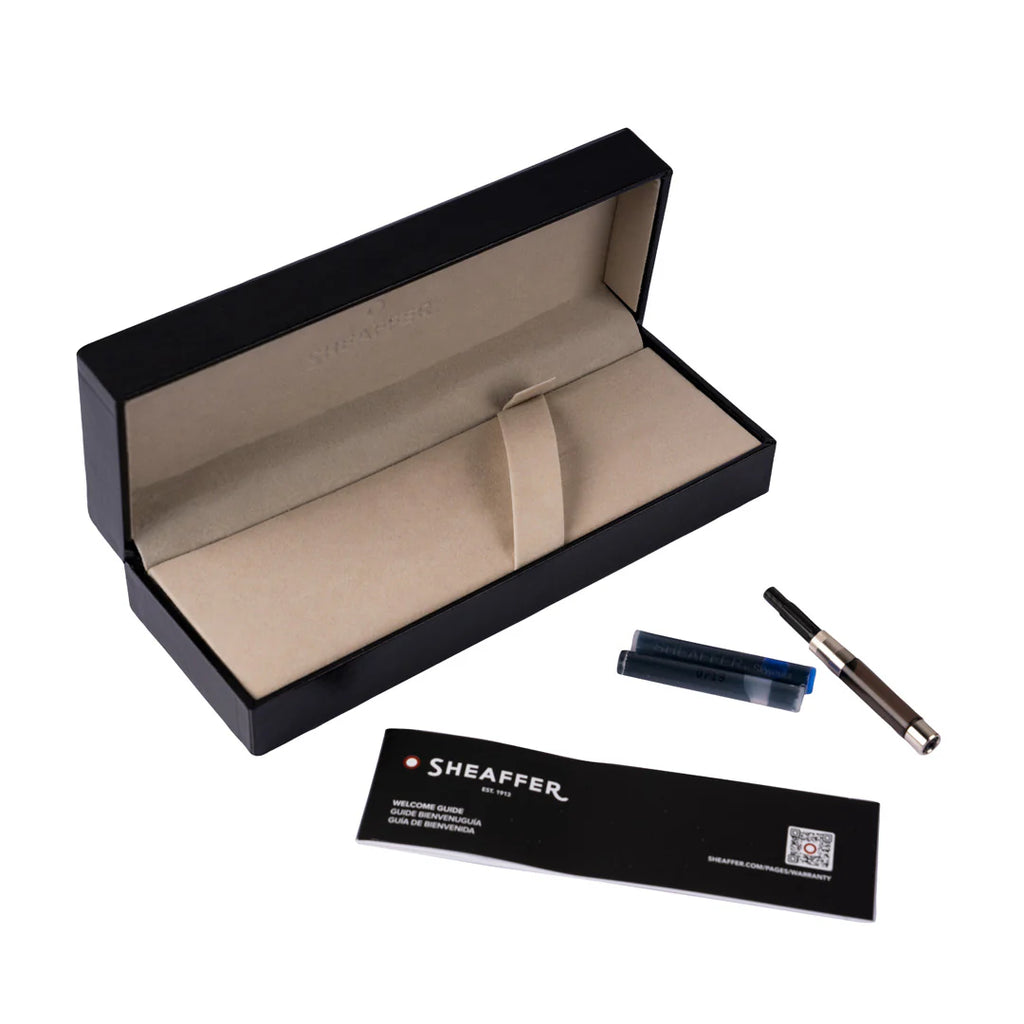 Sheaffer Gift Collection 100 – 9371 Satin Blue With PVD Blue Trim Fountain Pen