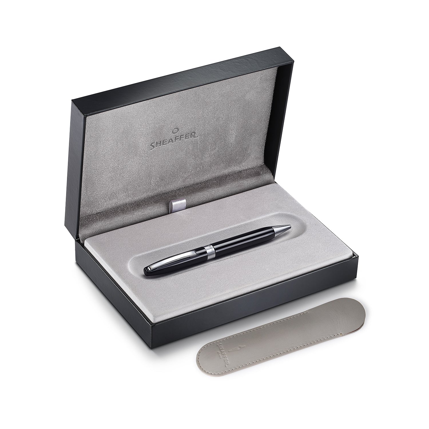 Sheaffer Legacy 9064 Glossy Black Ballpoint Pen with Chrome-Plated Trims