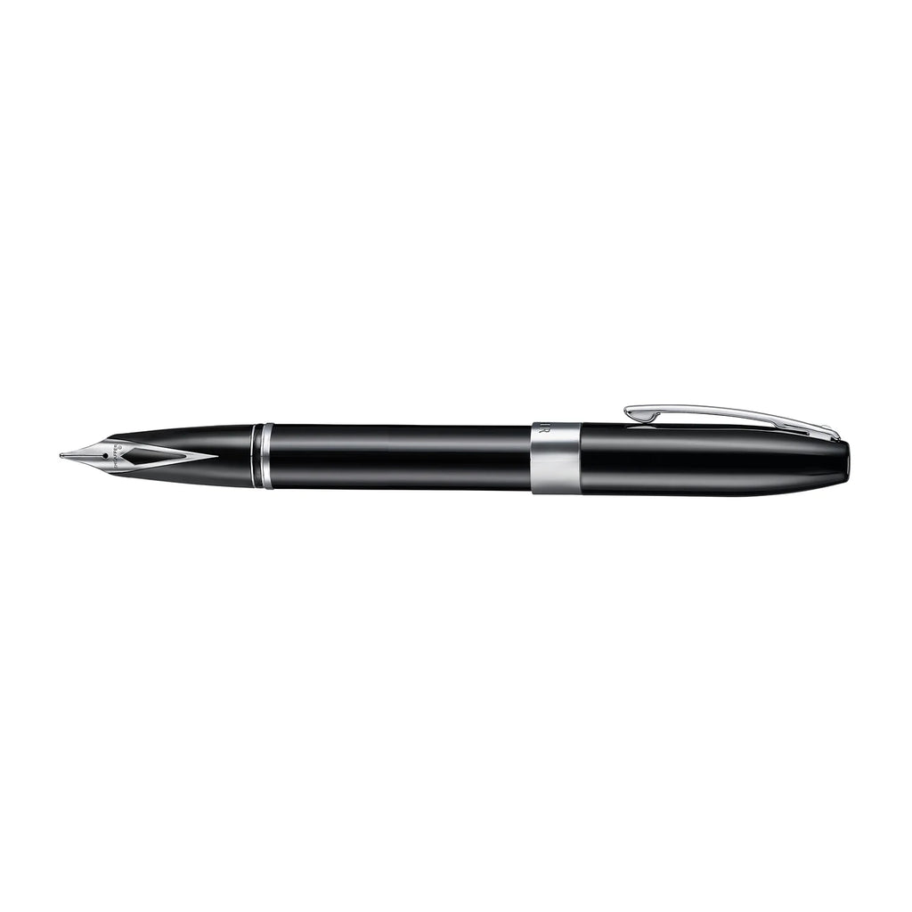 Sheaffer Legacy 9064 Glossy Black Inlaid Nib Fountain Pen with Chrome-Plated Trims