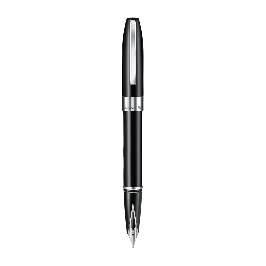 Sheaffer Legacy 9064 Glossy Black Inlaid Nib Fountain Pen with Chrome-Plated Trims