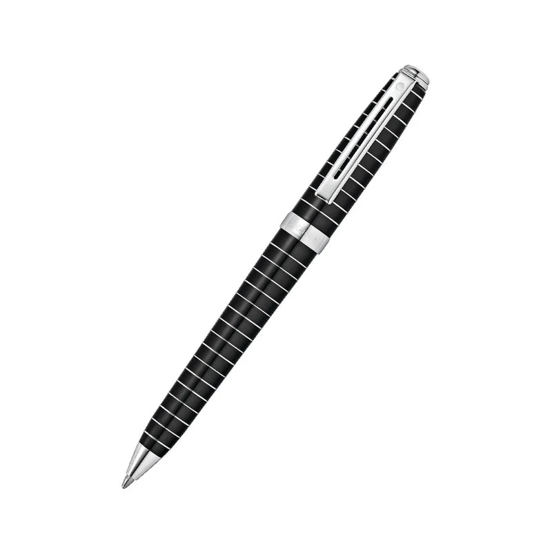 Sheaffer Prelude 9164 Black Lacquer with Horizontal Engraved CT Ballpoint Pen