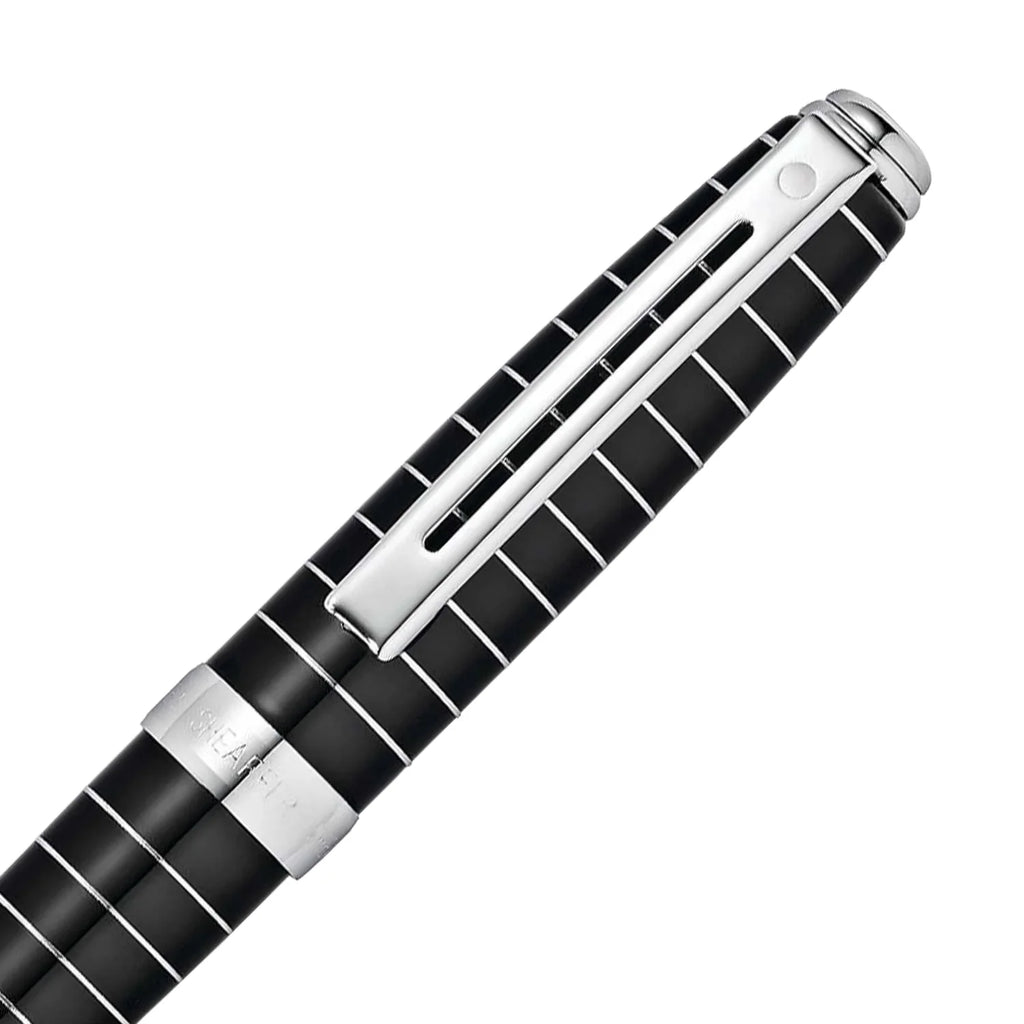 Sheaffer Prelude 9164 Black Lacquer with Horizontal Engraved CT Ballpoint Pen