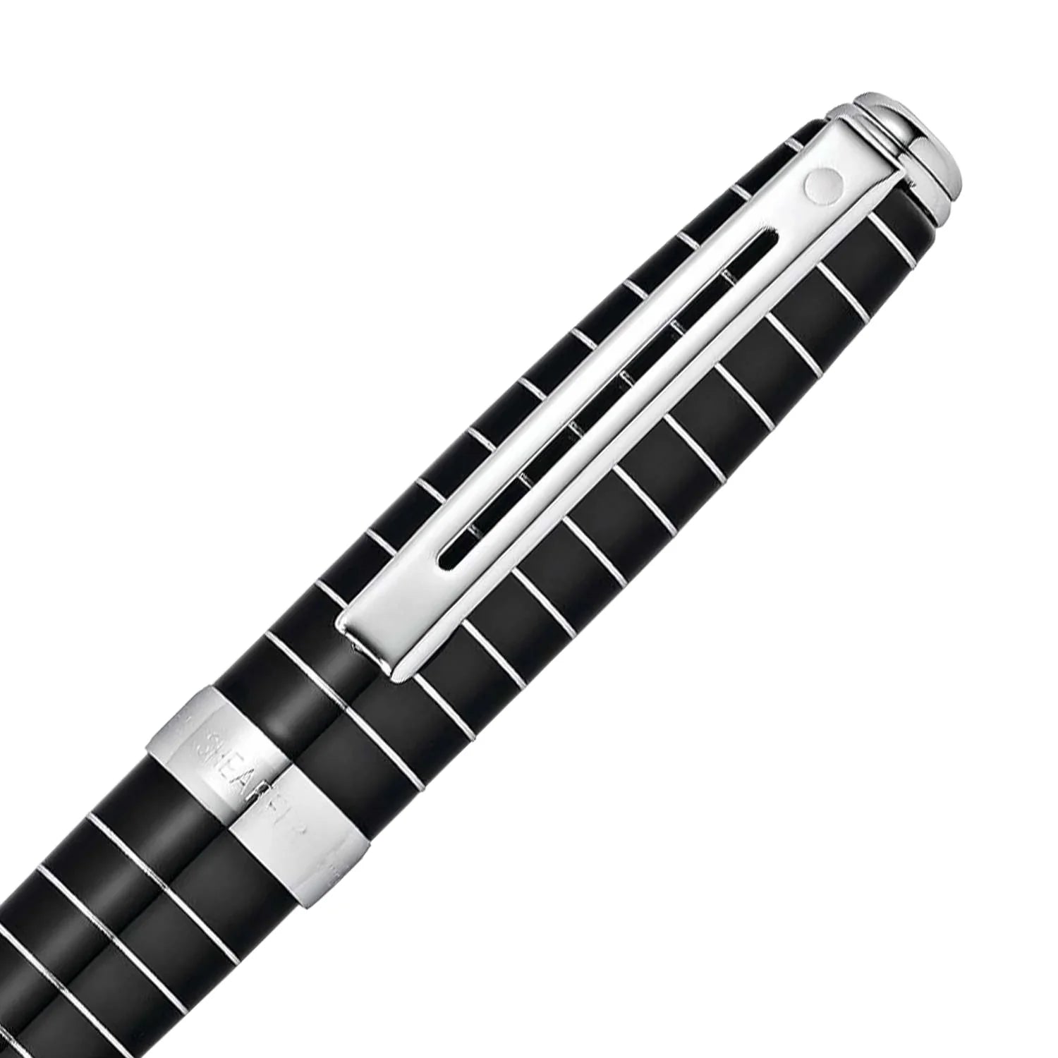 Sheaffer Prelude 9164 Black Lacquer with Horizontal Engraved CT Ballpoint Pen