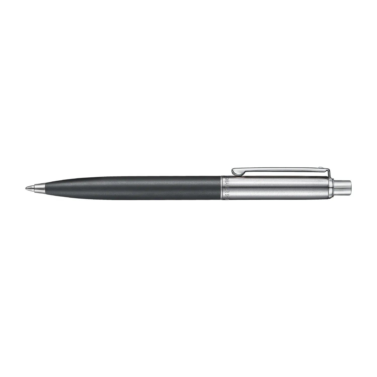 Sheaffer Sentinel Metal 331 Matte Black Barrel and Brushed Chrome Cap Ballpoint Pen with Chrome Trims