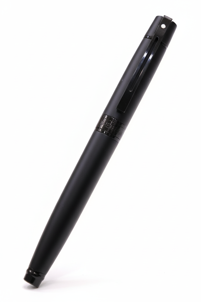 Sheaffer 300 Matte Black Fountain Pen With Ink Bottle