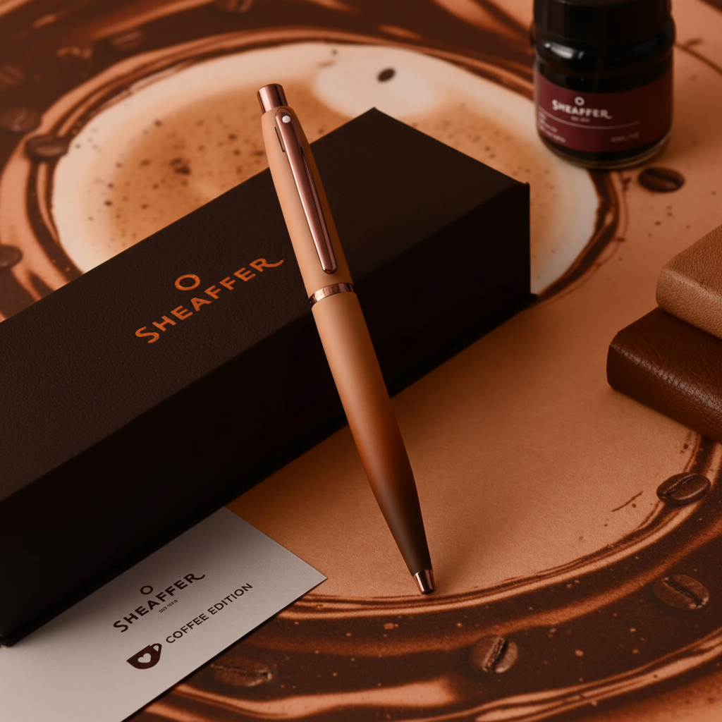 Sheaffer® VFM 9428 Coffee Edition Matt Brown Ballpoint Pen with Regal Brown PVD Trims