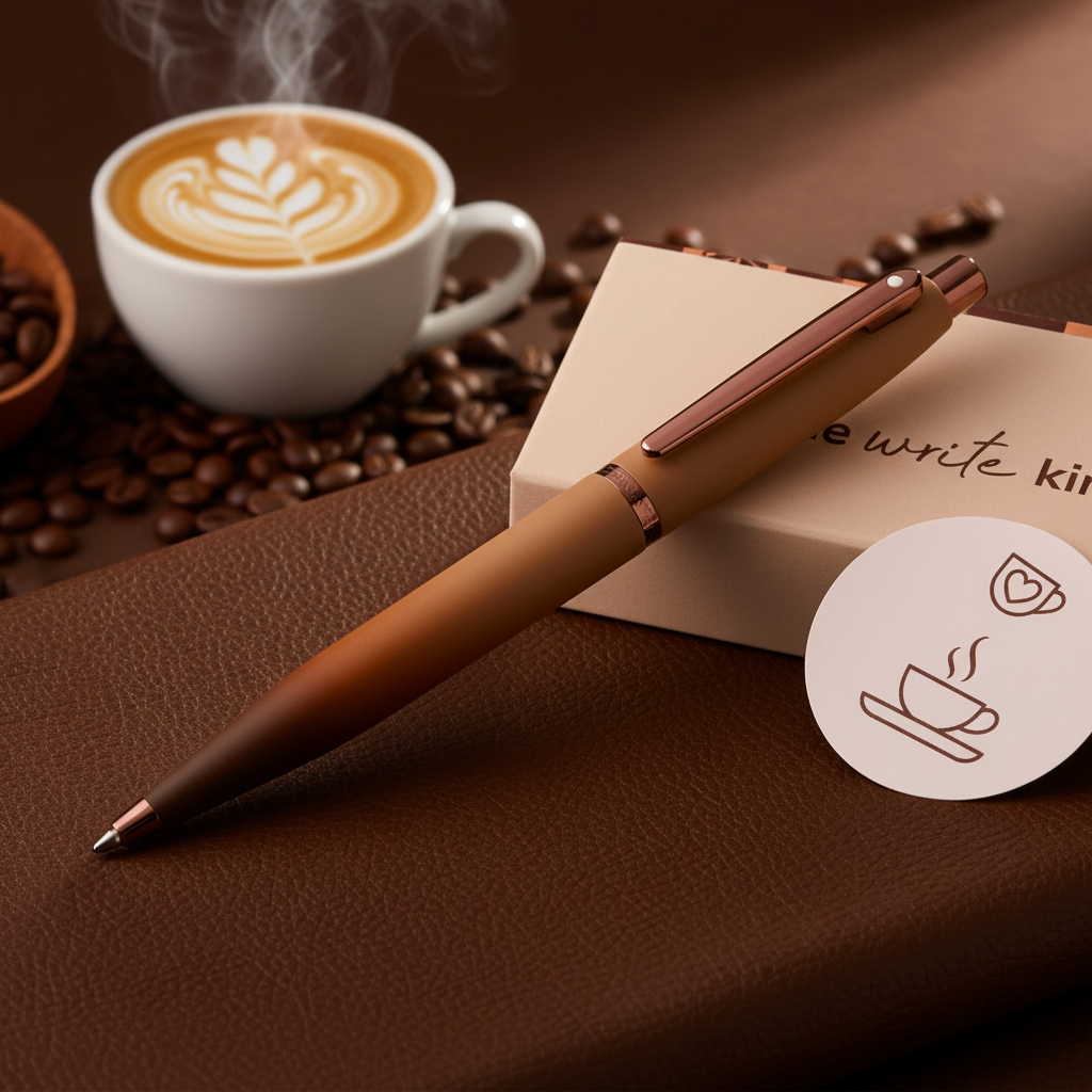 Sheaffer® VFM 9428 Coffee Edition Matt Brown Ballpoint Pen with Regal Brown PVD Trims