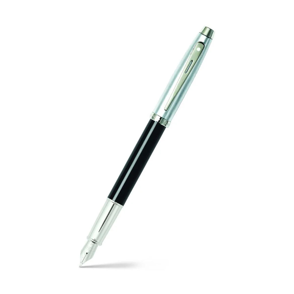 Sheaffer Gift Collection 100 – 9313 Brushed Chrome Cap & Black Barrel with Chrome Trim Fountain Pen
