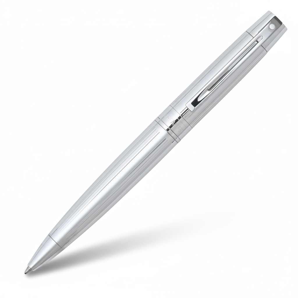 Sheaffer Gift Collection 300 – 9326 Straight line Chased Chrome Ballpoint Pen