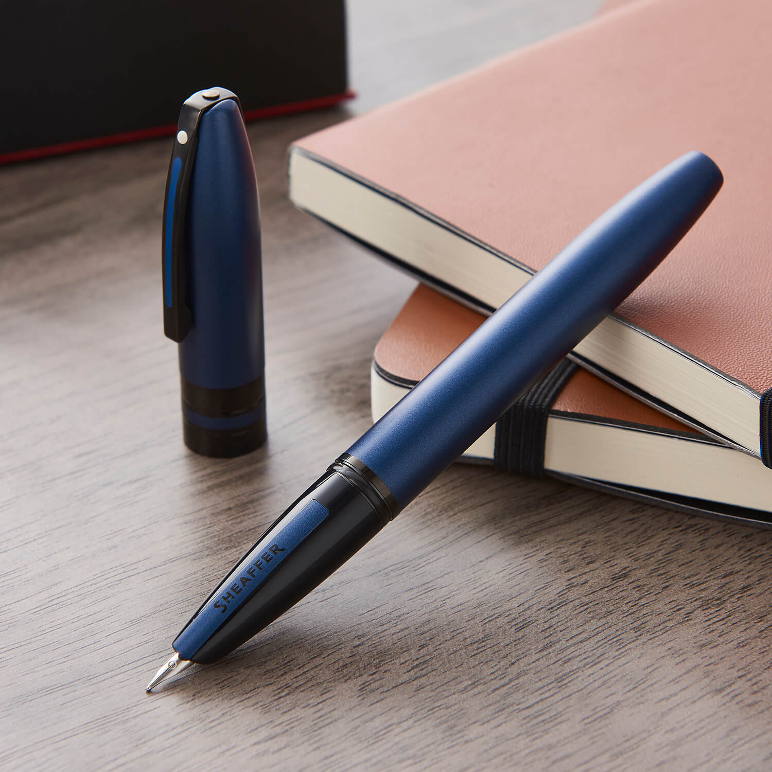 Sheaffer® ICON 9110 Metallic Blue Fountain Pen With Gloss Black Trim