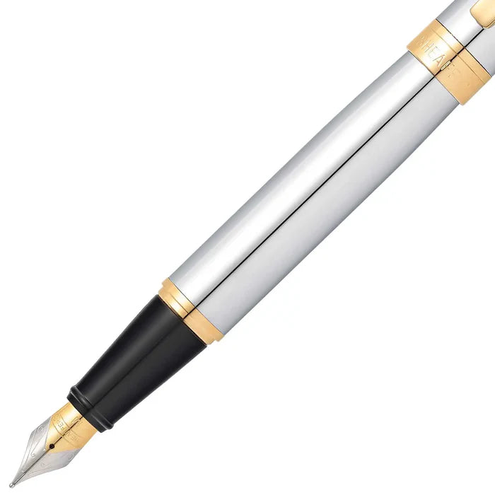 Sheaffer Gift Collection 300 – 9342 Chrome / Gold Tone Trim Fountain Pen