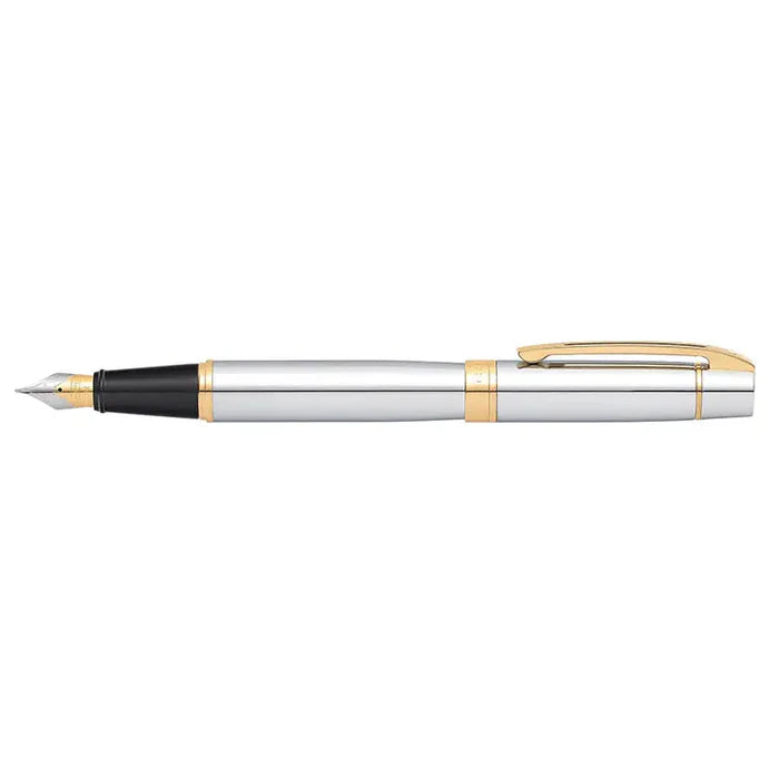 Sheaffer Gift Collection 300 – 9342 Chrome / Gold Tone Trim Fountain Pen
