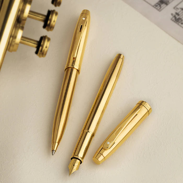 Sheaffer Gift Collection 100 – 9372 Glossy PVD Gold With PVD Gold Trim Fountain Pen