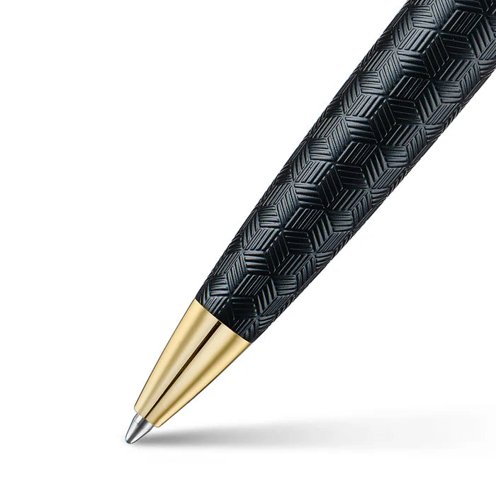 Sheaffer Gift Collection 300 – 9347 Engraved Black with Chrome Cap and Gold Trims Ballpoint Pen