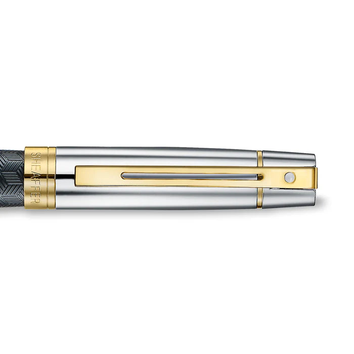 Sheaffer Gift Collection 300 – 9347 Engraved Black with Chrome Cap and Gold Trims Fountain Pen