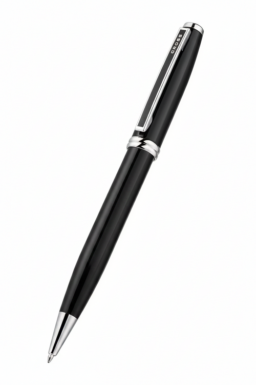 Cross Ashford Black Chrome Trim Ballpoint Pen AT0782-1