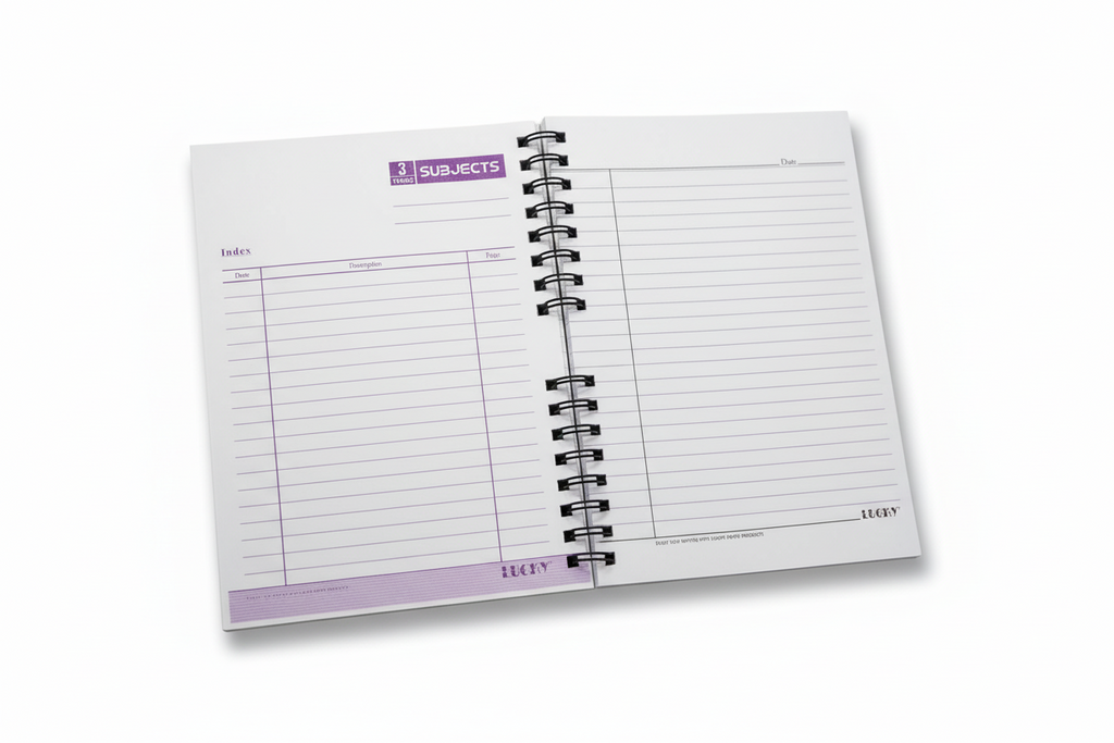 Lucky Exclusive Chrome Spiral Notebook 6-Subjects Premium Paper Quality MS Size