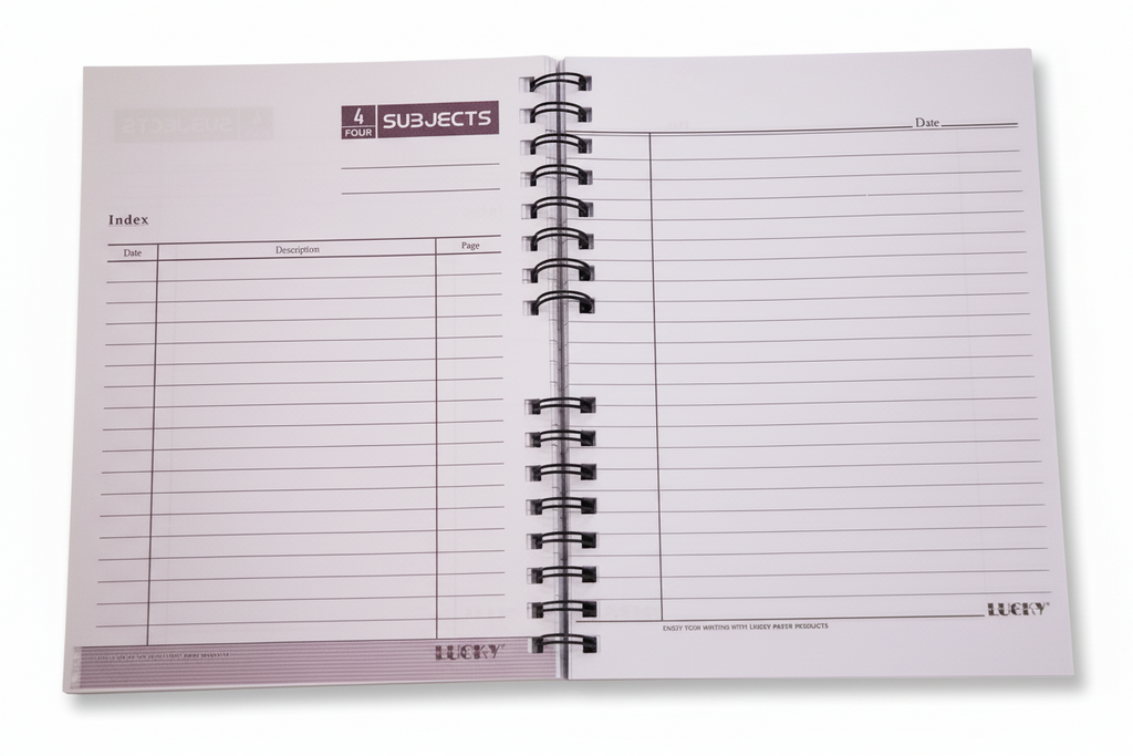 Lucky Exclusive Chrome Spiral Notebook 6-Subjects Premium Paper Quality MS Size