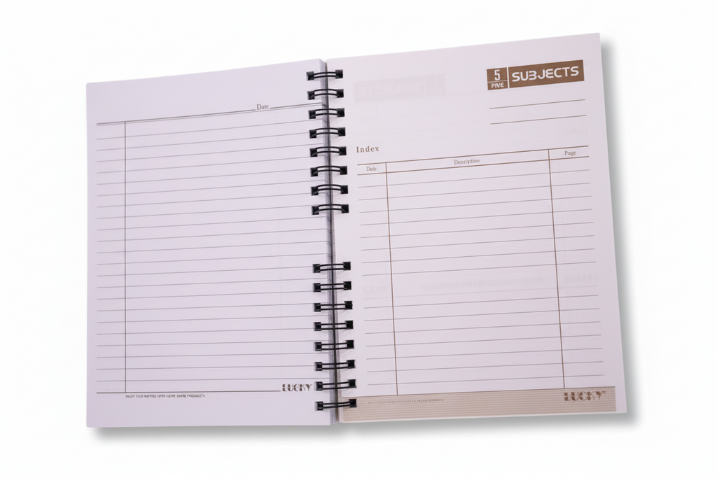 Lucky Exclusive Chrome Spiral Notebook 6-Subjects Premium Paper Quality MS Size