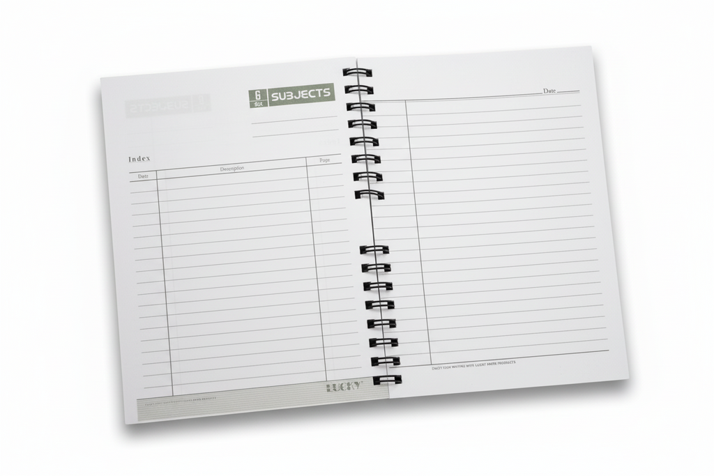 Lucky Exclusive Chrome Spiral Notebook 6-Subjects Premium Paper Quality MS Size