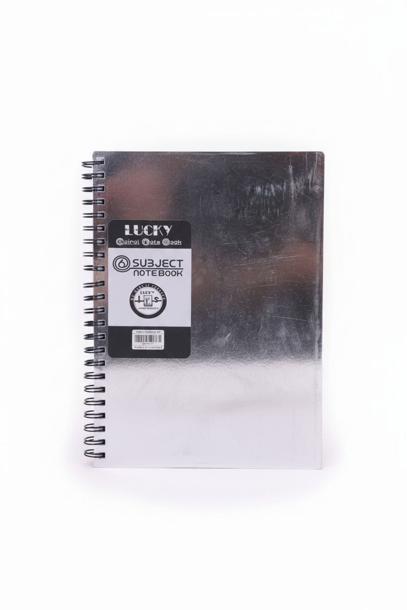 Lucky Exclusive Chrome Spiral Notebook 6-Subjects Premium Paper Quality MS Size