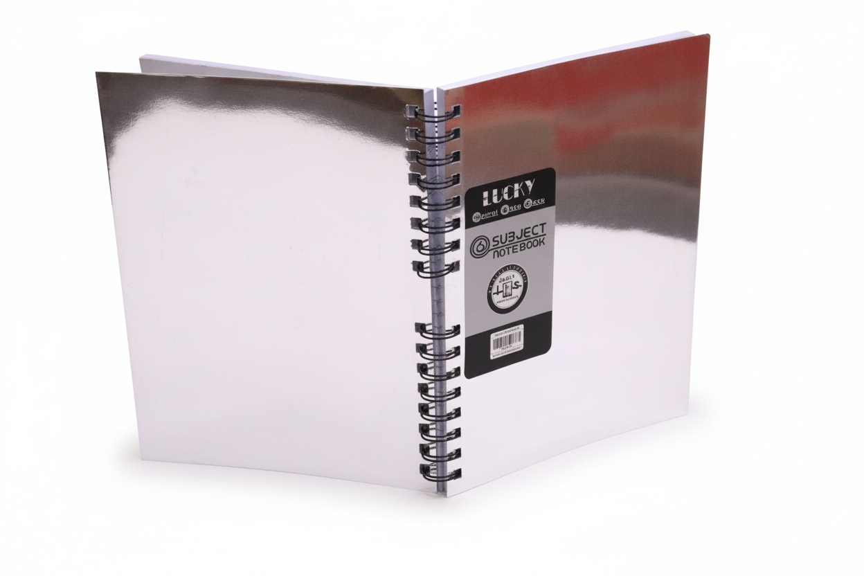 Lucky Exclusive Chrome Spiral Notebook 6-Subjects Premium Paper Quality MS Size