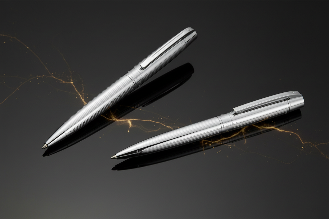 Sheaffer Gift Collection 300 – 9326 Straight line Chased Chrome Ballpoint Pen